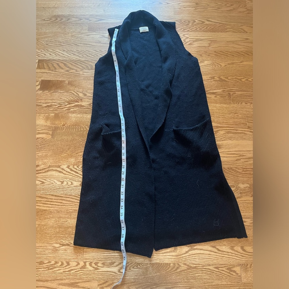 Long 100%  Wool Sweater Vest, Medium